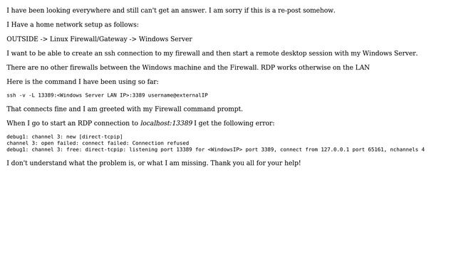 ssh to Windows server sitting behind Linux firewall смотреть онлайн