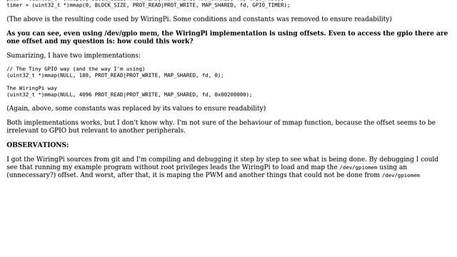 What is the correct way to use /dev/gpiomem with mmap to get access to Raspberry PI3 peripherals смотреть онлайн