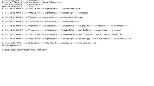Beagle Bone Black - Error when finding update packages: sudo apt-get update смотреть онлайн