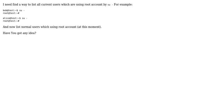 Unix & Linux: Script which check who login by "su -" (2 Solutions!!) смотреть онлайн