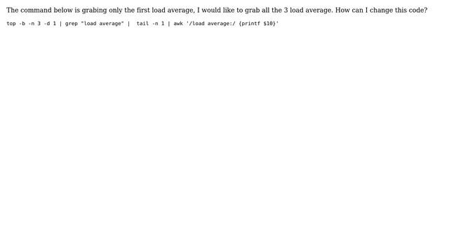 Unix & Linux: Grab the load average with top смотреть онлайн
