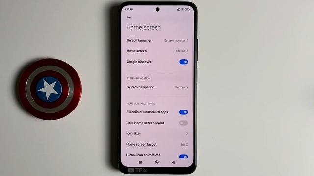 How to change Home screen layout 4x6, 5x6 on Xiaomi Redmi Note 11 Android 11 смотреть онлайн