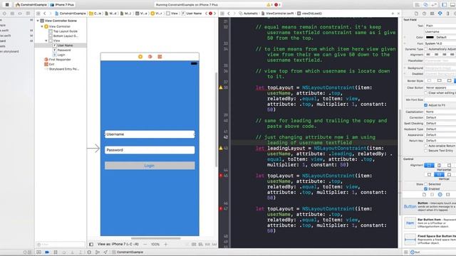 How to give Constraint Layout iOS Using Coding (Programmatically) | iOS Development смотреть онлайн