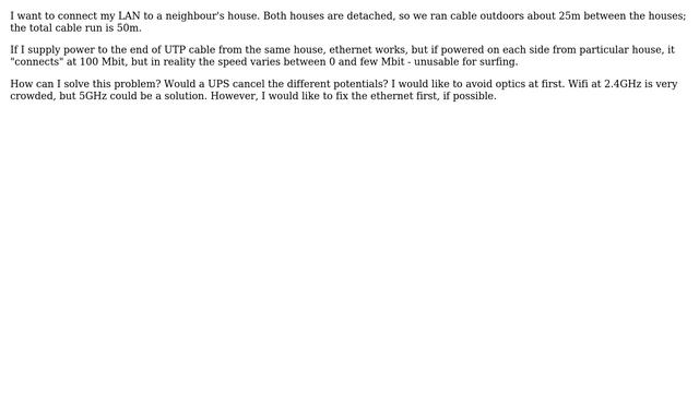 Unix & Linux: Different electric potentials paralyze ethernet between 2 houses (2 Solutions!!) смотреть онлайн