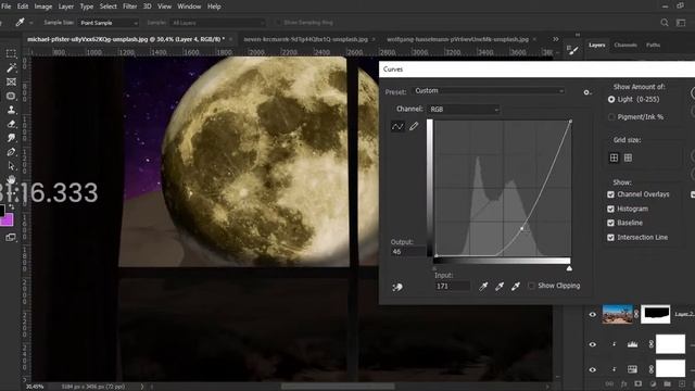 Moon Window Space Photo Manipulation Photoshop Tutorial смотреть онлайн