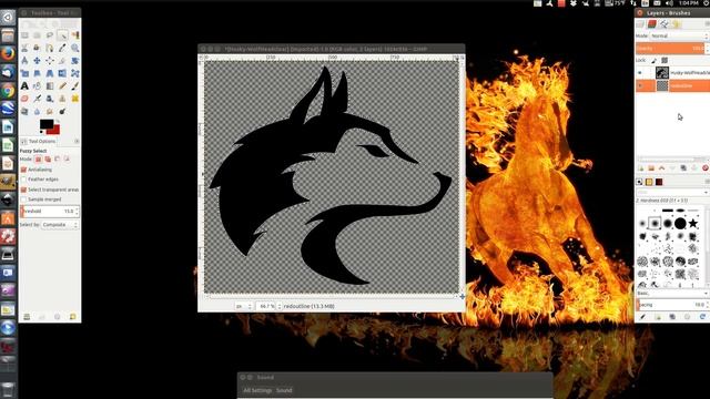 Outline simple graphics using The Gimp on Ubuntu 14 04 смотреть онлайн