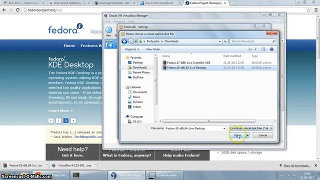 How to install fedora in Virtual Box смотреть онлайн