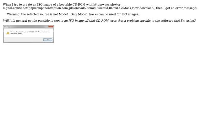 Unix & Linux: Cannot create ISO image of bootable CD-ROM: not Mode1 смотреть онлайн