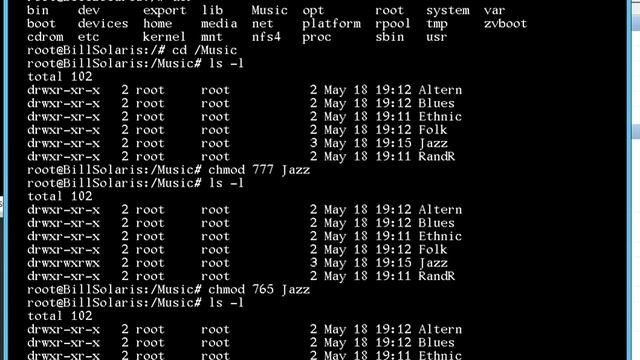 Changing Directory and File permissions using chmod with numerical syntax in Solaris смотреть онлайн