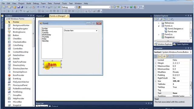 Create a C# application using ListBox, ComboBox control смотреть онлайн