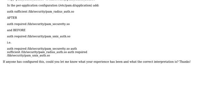pam_radius_auth.so - Setting up Radius on RHEL 5.6 смотреть онлайн