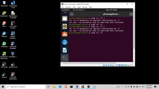 I try sudo rm -rf on ubuntu смотреть онлайн