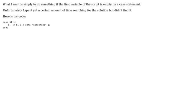 Unix & Linux: Test variable in a bash case statement смотреть онлайн