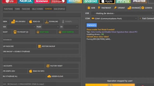 Iphone 7plus iCloud Bypass in unlock tool...iphone 6.6plus.7.7plus.8.8plus.icloud Bypass.. смотреть онлайн