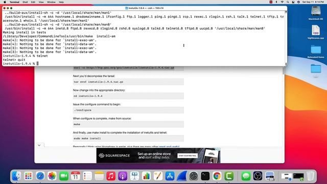 mac build telnet from source then capture with tcpdump смотреть онлайн