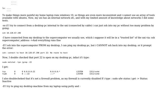 Unix & Linux: Not managing to ssh to my desktop machine over university network смотреть онлайн