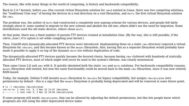 Unix & Linux: Why does Fedora have two `ptmx` files? (2 Solutions!!) смотреть онлайн