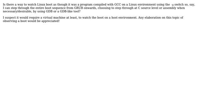 Debug/step into a Linux boot смотреть онлайн