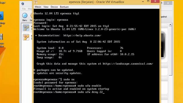 Cara untuk memblok port di ubuntu смотреть онлайн
