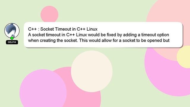 C++ : Socket Timeout in C++ Linux смотреть онлайн