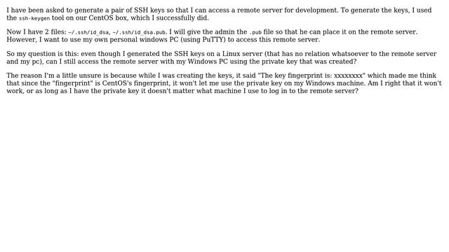 Unix & Linux: Can I use an SSH key generated on Linux from Putty? смотреть онлайн