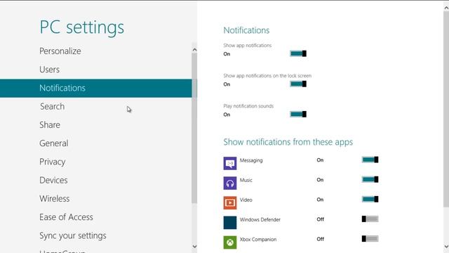 How to change the search and notification settings of apps in windows 8 смотреть онлайн