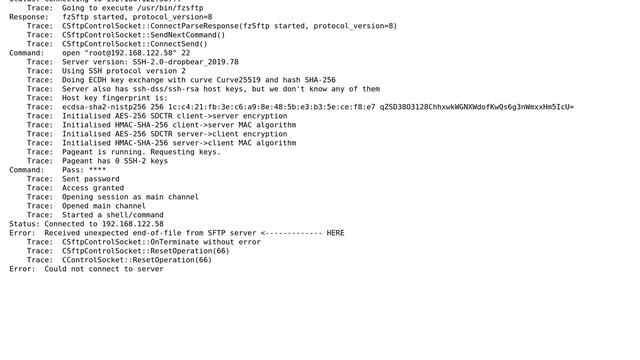 DevOps & SysAdmins: Filezilla fail to connect Dropbear SSH server _ unexpected end-of-file смотреть онлайн