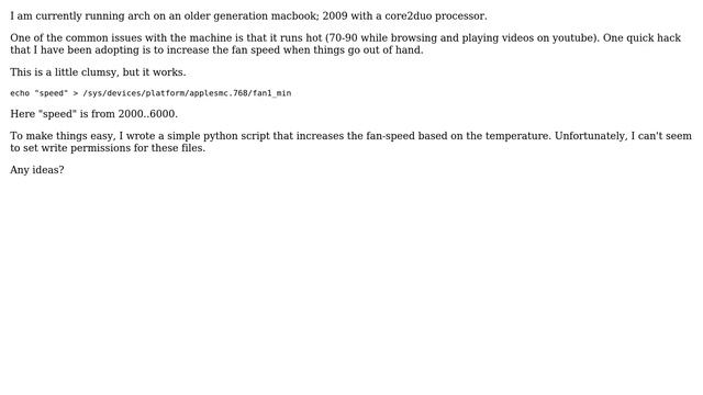 Unix & Linux: Fan Speed in Macbook running Linux смотреть онлайн