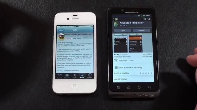 smartphone 2014 Apple iPhone 4S vs Motorola Droid Bionic Face Off смотреть онлайн