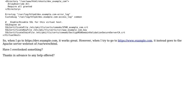 DevOps & SysAdmins: Apache SSL vhost won't use DocumentRoot but rather uses server webroot смотреть онлайн
