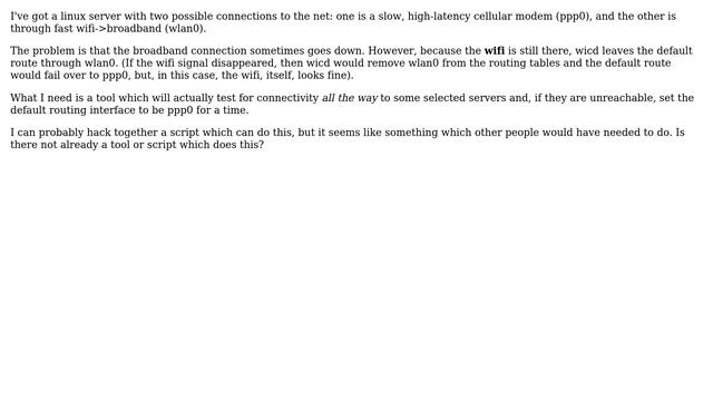 Unix & Linux: Linux: How to auto-configure IP routing based upon ping results смотреть онлайн