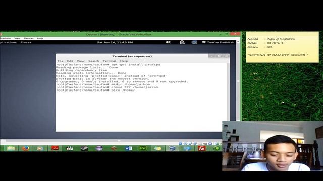 Setting IP dan FTP Server di Linux debian смотреть онлайн