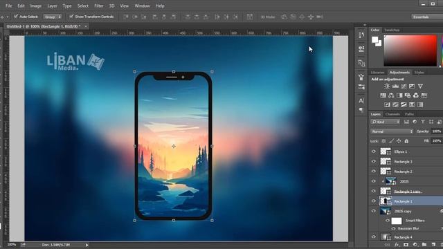 Iphone X Design Photoshop смотреть онлайн