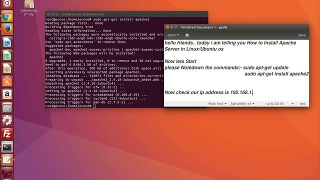 How to install Apache server in Ubuntu. смотреть онлайн