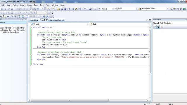 VB.NET TImer Event смотреть онлайн