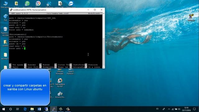 Crear y compartir carpetas por samba servidor ubuntu linux смотреть онлайн