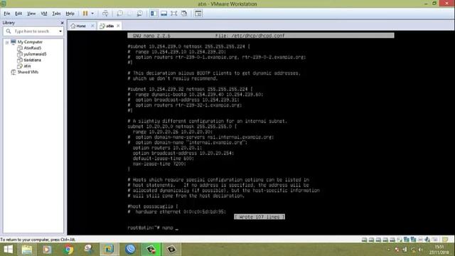 KONFIGURASI DHCP SERVER DEBIAN-8.7.1 -ATIN смотреть онлайн