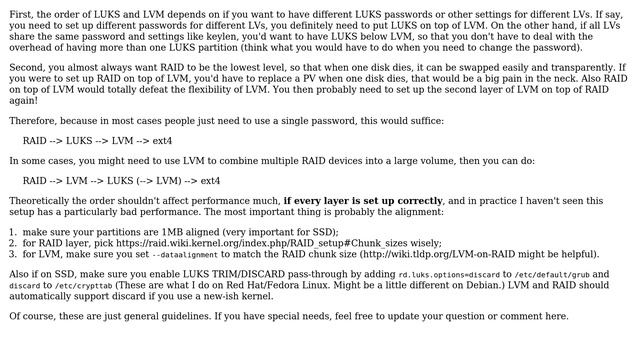 Best order of RAID, LVM and LUKS (2 Solutions!!) смотреть онлайн