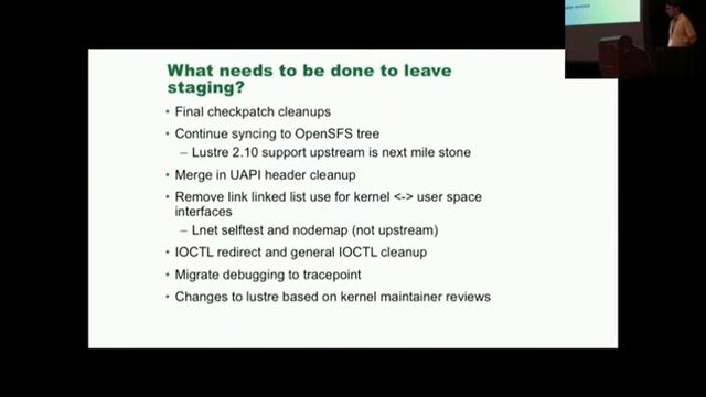 LUG 2017: Status of the Lustre upstream client смотреть онлайн