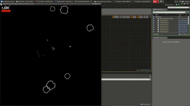 My first project "Blastroids" using Unreal Engine 4 on Linux смотреть онлайн
