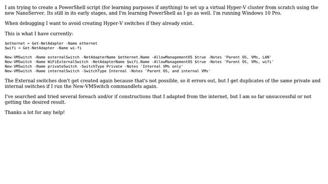 Unix & Linux: Avoid creating duplicate Hyper-V switches смотреть онлайн