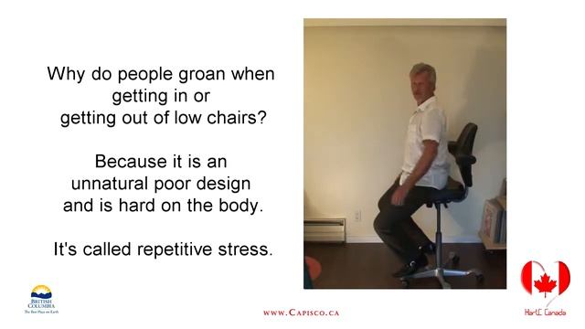 HartC & Capisco : Lift With Your Back? Why Low Seating Is Bad For You.