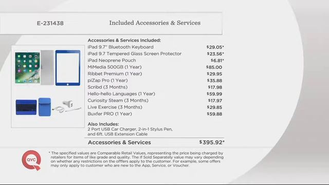 iPad Pro 9.7" 32GB or 128GB with Screen Protector, Keyboard & More on QVC смотреть онлайн