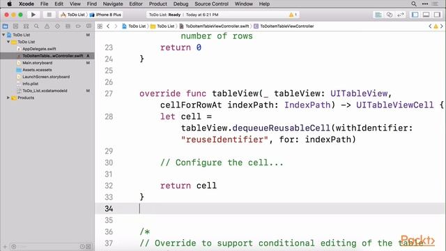 Saving Data in iOS Apps – Core Data and Realm: ToDo List Kickoff| packtpub.com смотреть онлайн