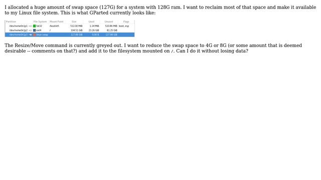 Unix & Linux: Shrink swap partition significantly on SSD (Linux) смотреть онлайн