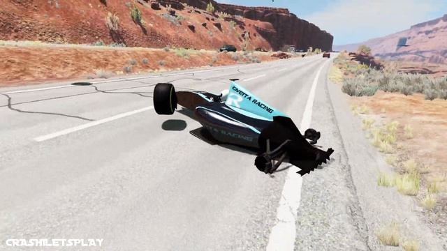 Formula Beam & Electro Traffic Crashes #1 | BeamNG Drive смотреть онлайн
