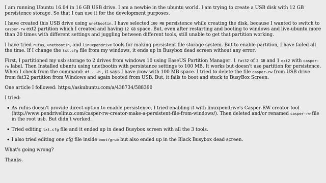 Ubuntu: Switch from casper-rw file to casper-rw partition смотреть онлайн