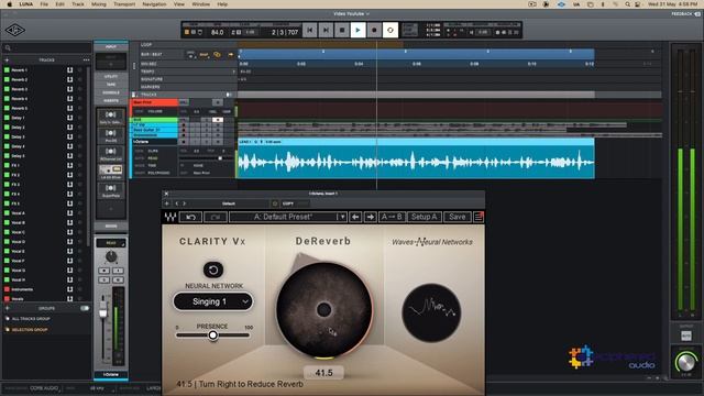 Waves Clarity Vx DeReverb On Male Vocal (LUNA)