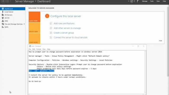 How to prompt user to change password before expiration in windows server 2016 смотреть онлайн