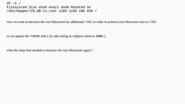 Unix: LVM extend filesystem based on increasing existing disk size смотреть онлайн